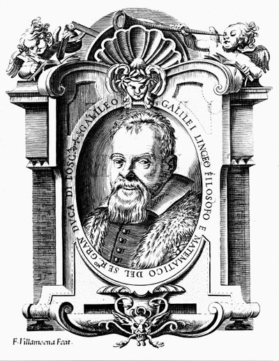 Galileo Galilei, astronomo e matematico italiano, inizio XVII secolo da Francesco Villamena