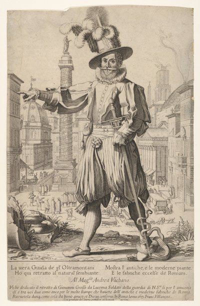 Giovanni Alto Johann Alten, Ioannes Altus sul colle Quirinale a Roma da Francesco Villamena