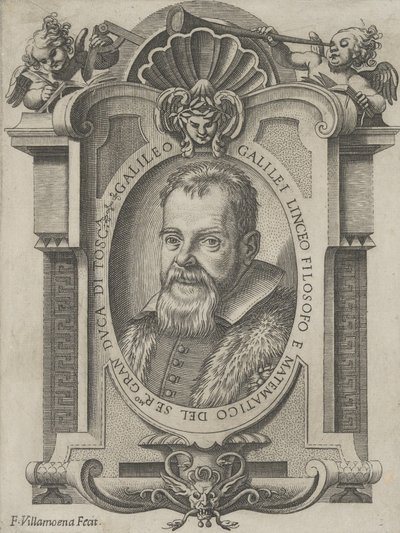 Ritratto di Galileo Galilei, 1613 da Francesco Villamena