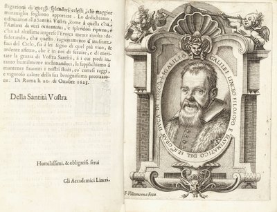 Ritratto di Galileo Galilei, 1623 da Francesco Villamena