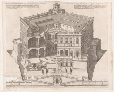 Speculum Romanae Magnificentiae: Palazzo Farnese, XVI secolo da Francesco Villamena