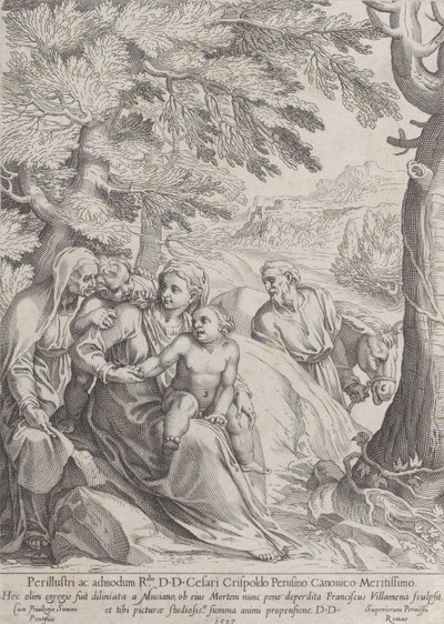 Il riposo durante la fuga in Egitto da Francesco Villamena