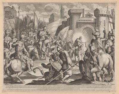 Conquista di Coimbra da parte di Ferdinando I di León da Francesco Villamena