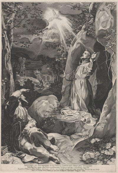 San Francesco riceve le stimmate da Francesco Villamena, after Federico Barocci