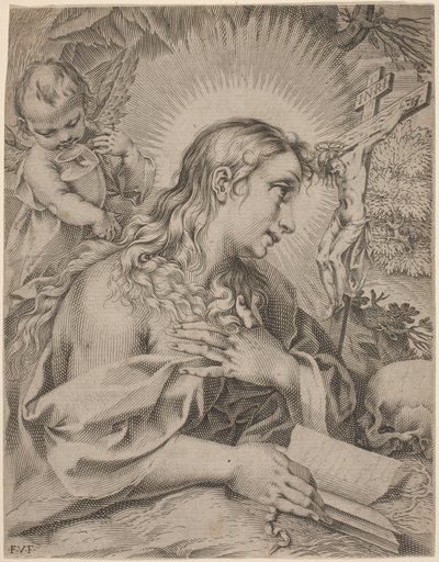 La Maddalena Penitente da Francesco Villamena after Francesco Vanni