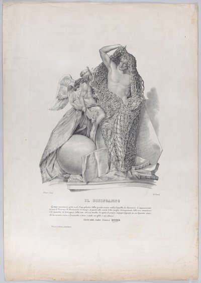 Principe Raimondo di Sangro che si libera dalla rete delle preoccupazioni mondane, ca. 1840-50 da Francesco Wenzel