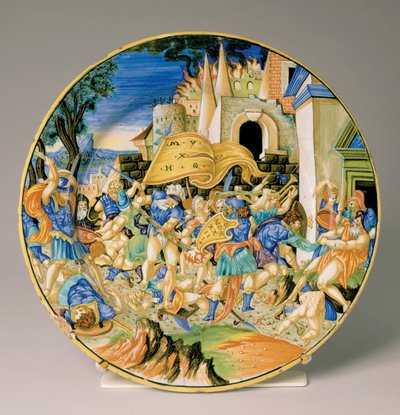 Piatto con la battaglia di Roncevaux da Francesco Xanto Avelli