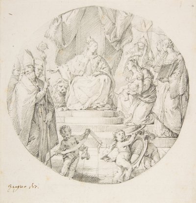 Nobiltà che Presenta un Bambino a Venezia, 1709-87 da Francesco Zugno