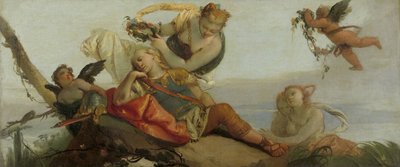Rinaldo dormiente incoronato di fiori da Armida da Francesco Zugno