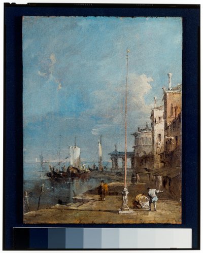 Capriccio con un arco di trionfo e sfondo urbano da Francesco and/or Gian Antonio (1699 1761) Guardi