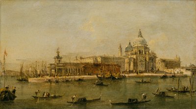 Venezia: La Dogana e Santa Maria della Salute da Francesco circle of Guardi