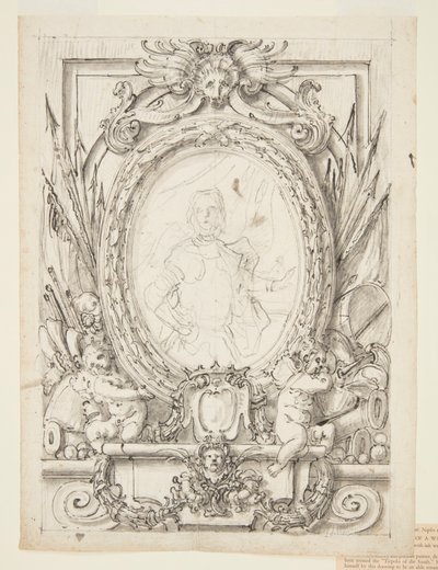 Progetto per un pannello con ritratto di un nobile da Francesco de Mura