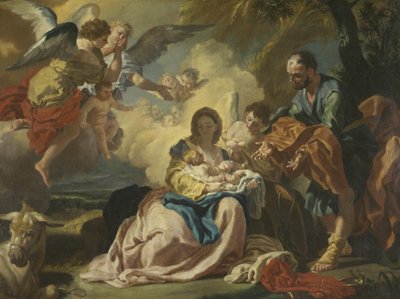 Riposo durante la fuga in Egitto da Francesco de Mura