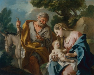 Riposo durante la fuga in Egitto da Francesco de Mura