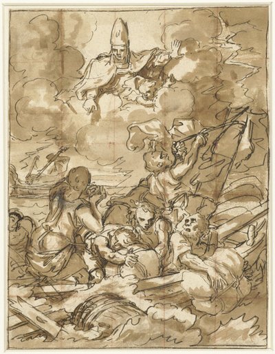 San Nicola calma la tempesta in mare da Francesco de Mura