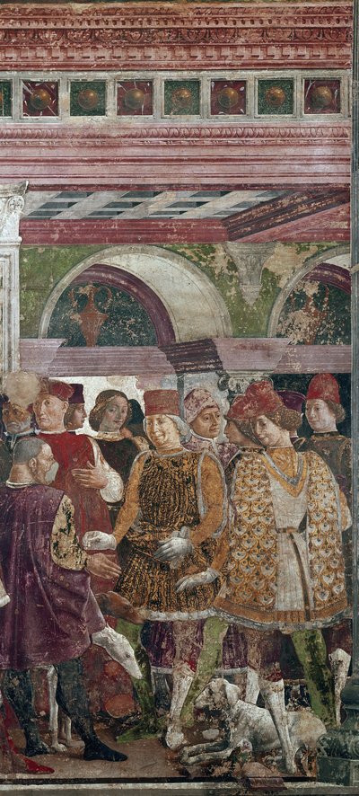 Allegoria di aprile, dettaglio con Borso d