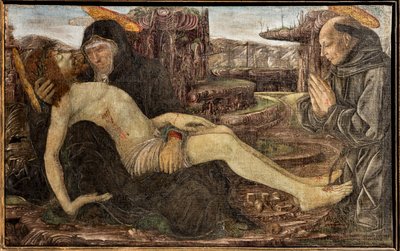 Compianto con cliente mostrato come San Francesco, di Francesco del Cossa da Francesco del Cossa