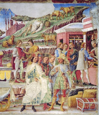 Il Trionfo di Mercurio: Giugno, dalla Stanza dei Mesi, c.1467-70 (dettaglio) da Francesco del Cossa