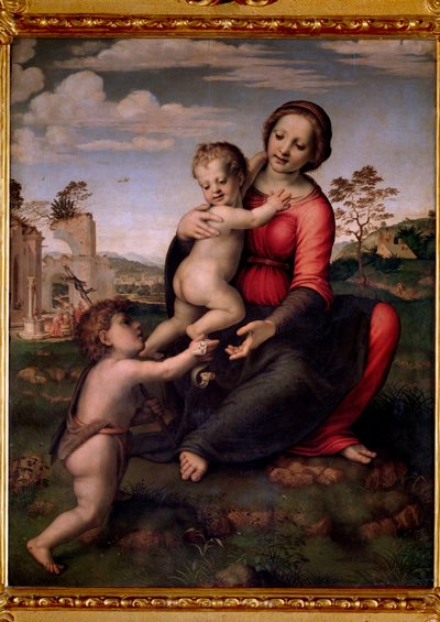 Vergine con bambino e San Giovanni Battista da Francesco di Cristofano Franciabigio