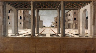 Veduta architettonica, c. 1490 da Francesco di Giorgio Martini