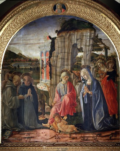 Natività con san Bernardo e san Tommaso d