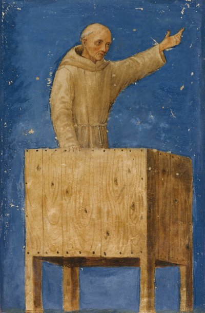 San Bernardino che predica da un pulpito, ca. 1470-75 da Francesco di Giorgio Martini