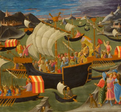 Re Melchiorre in viaggio verso la Terra Santa da Francesco di Stefano Pesellino