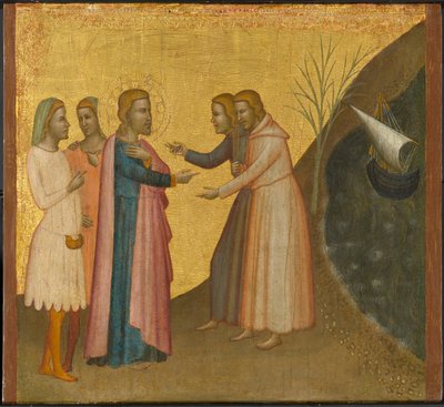 Acteus ed Eugenius implorano San Giovanni Evangelista di ripristinare la loro ricchezza da Francescuccio Ghissi