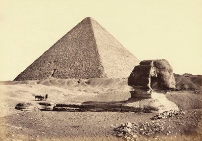 Grande Piramide di Giza e Sfinge, Egitto. XIX secolo. da Francis (after) Frith