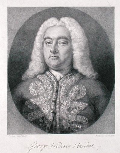 George Frederick Handel (1685-1759) inciso da Frederick Christian Lewis I (1779-1856) 1828 da Francis (after) Kyte