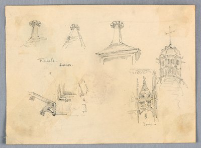 Schizzi architettonici, Loches e Tours da Francis Augustus Lathrop