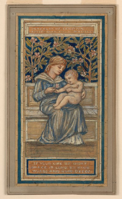 Progetto per Vetrata in Memoria di Christina Trask da Francis Augustus Lathrop