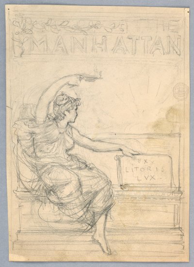 Progetto per la Copertina del Manhattan Illustrated Monthly Magazine da Francis Augustus Lathrop