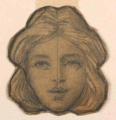 Testa di una donna (Progetto per vetrata) da Francis Augustus Lathrop