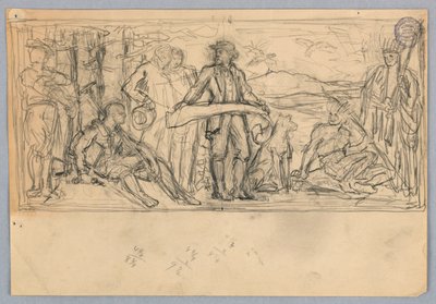 Schizzo per un murale da Francis Augustus Lathrop
