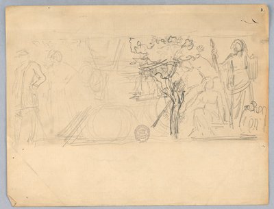 Schizzo per un murale da Francis Augustus Lathrop