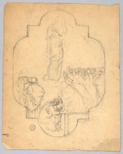 Schizzo per una finestra o un soffitto da Francis Augustus Lathrop