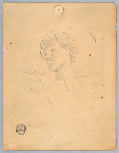 Schizzo per la testa di un angelo da Francis Augustus Lathrop