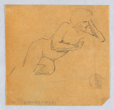 Schizzo di nudo femminile da Francis Augustus Lathrop