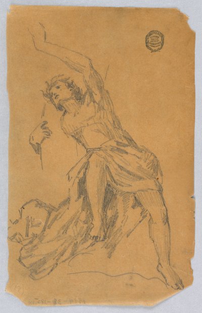 Schizzo di Figura con Drappeggio da Francis Augustus Lathrop