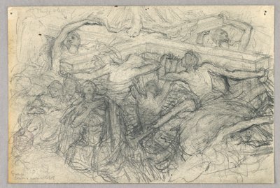Schizzo di figure che portano una croce da Francis Augustus Lathrop