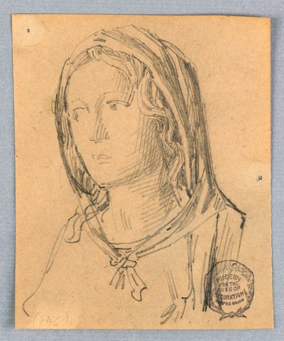 Schizzo della Testa della Madonna da Francis Augustus Lathrop