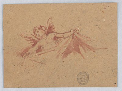 Schizzo di putti con drappeggio da Francis Augustus Lathrop