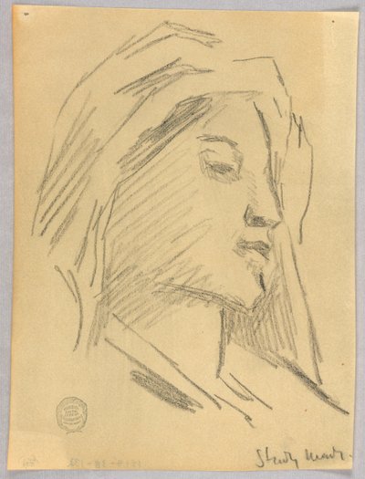 Schizzo della Testa di Donna da Francis Augustus Lathrop