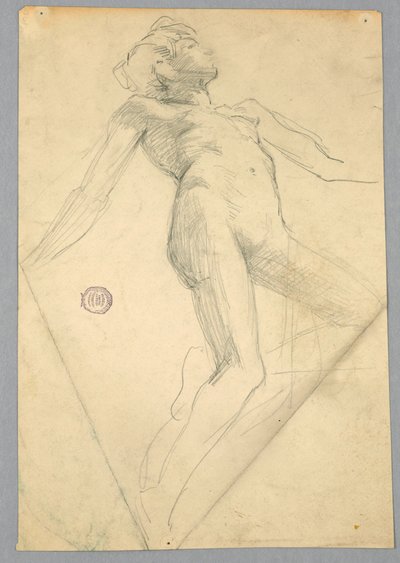 Schizzo di nudo femminile da Francis Augustus Lathrop