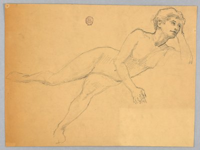 Schizzo di un nudo femminile da Francis Augustus Lathrop