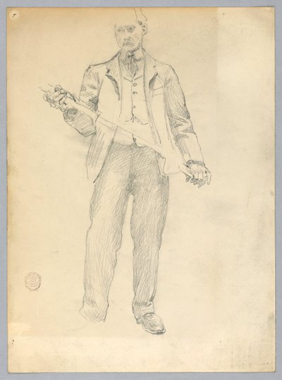 Schizzo di un uomo da Francis Augustus Lathrop
