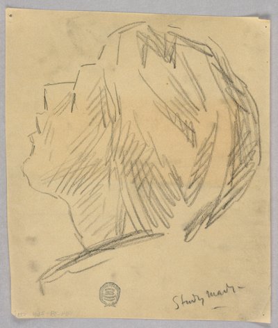Schizzo della testa di una donna da Francis Augustus Lathrop
