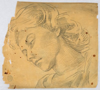 Schizzo della Testa di una Donna da Francis Augustus Lathrop