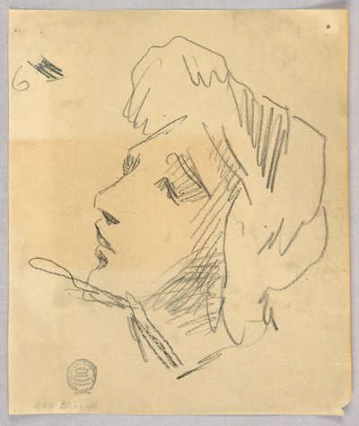 Schizzo della testa di una donna da Francis Augustus Lathrop